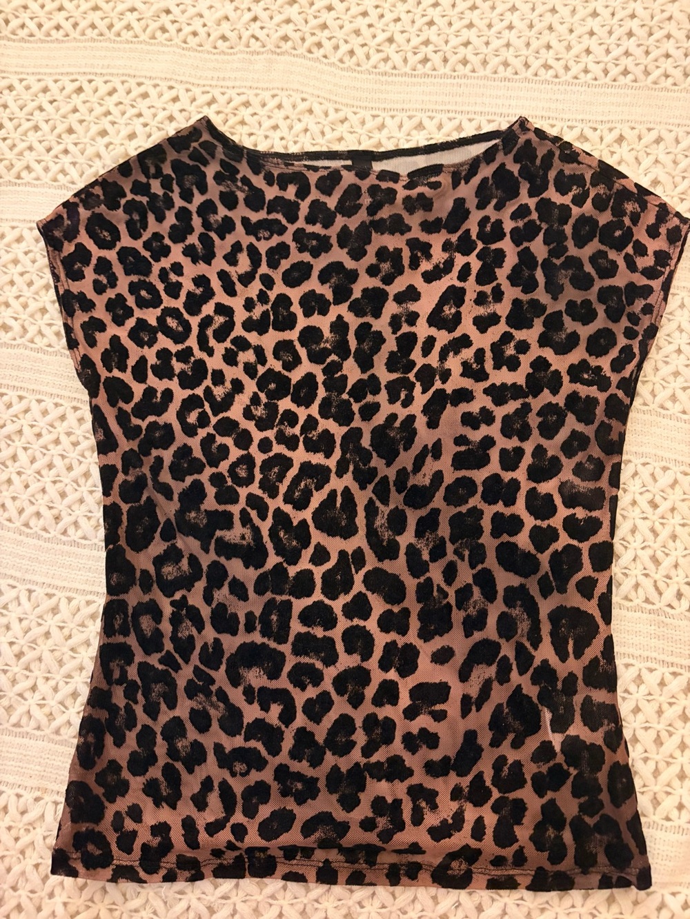 Motel Rocks Nova short sleeve leopard print top medium - Picture 4 of 6